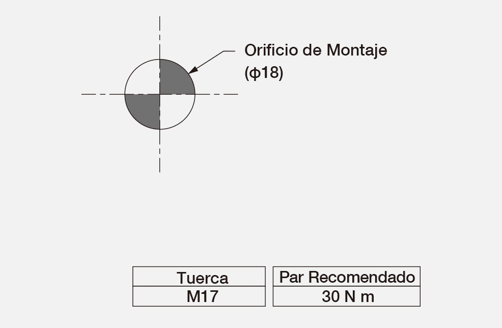 Dibujo Dimensional de Montaje (Unidad: mm)