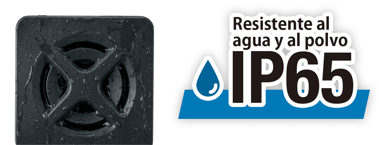 Grado de protección IP65 contra polvo y agua
